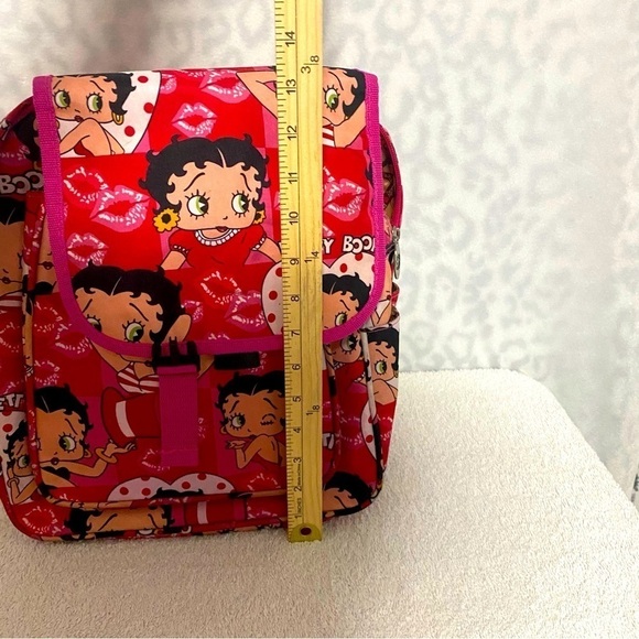 Betty Boop Backpack Purse 13" Carry Red Tote Bag Birthday, School Unique EUC - Picture 9 of 13